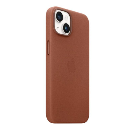 Apple Leather Case - Skórzane etui z MagSafe do iPhone 14 (umbra)