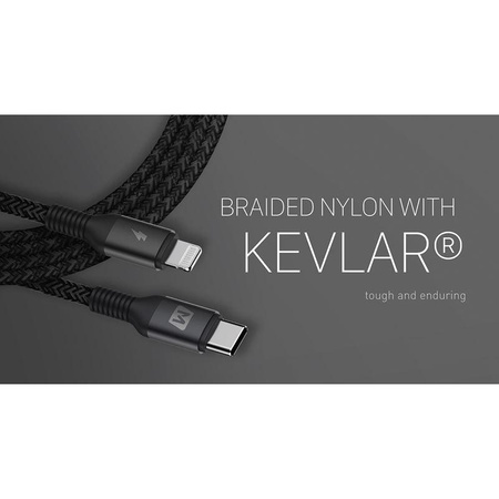 Momax Elite link - Kabel von USB-C (Power Delivery Schnellladung 3A) auf Lightning MFi 1,2 m (Schwarz)