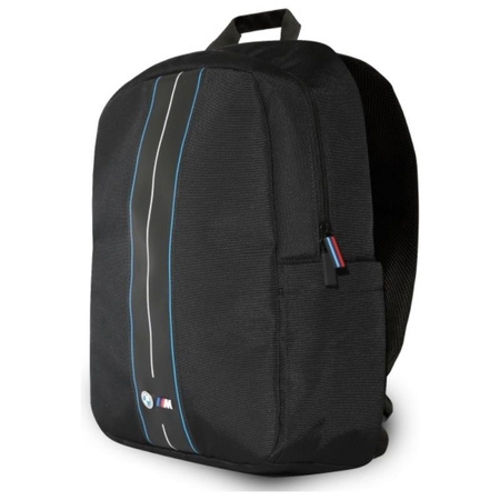 BMW Nylon Blau Streifen - 16" Notebook-Rucksack (schwarz)