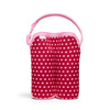 BUILT Bottle Buddy Two Bottle Tote with holder (Baby Pink Mini Dots)
