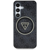 Guess 4G Glitter Triangle Buttons MagSafe - étui pour Samsung Galaxy S25+ (noir)