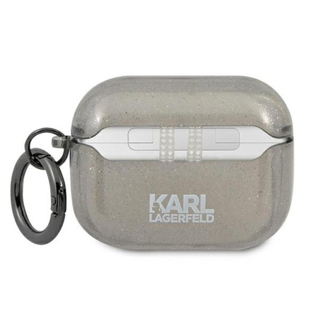 Karl Lagerfeld Karl Head Glitter - Étui Airpods Pro (noir)