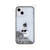 Karl Lagerfeld Liquid Glitter Choupette - pouzdro pro iPhone 15 (průhledné)