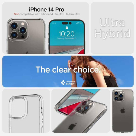 Spigen Ultra Hybrid Matte - Case for iPhone 14 Pro (Transparent Matte)