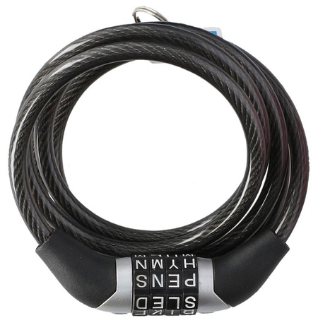 Dunlop - Bike lock with combination (Black)