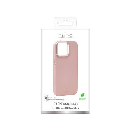 PURO ICON MAG PRO - iPhone 15 Pro Max MagSafe Tasche (Rose)