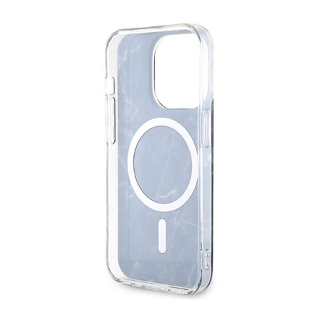 Guess Marble MagSafe - Etui iPhone 14 Pro (Czarny)
