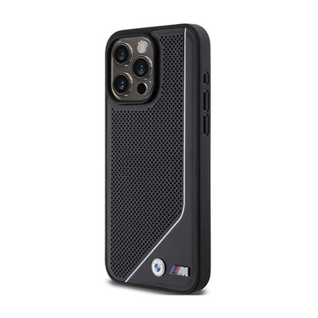 BMW Perforated Twisted Line MagSafe - iPhone 15 Pro Case (noir)