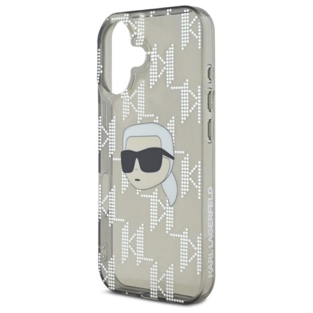 Karl Lagerfeld IML Karl Head Electroplated - Coque iPhone 16 (noir)