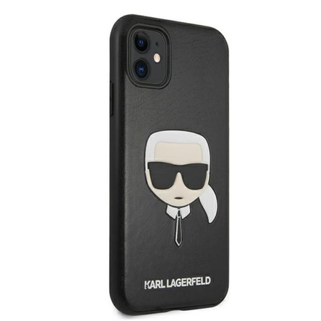 Karl Lagerfeld Silikonové pouzdro Iconic Karl`s Head - iPhone 11 (černé)