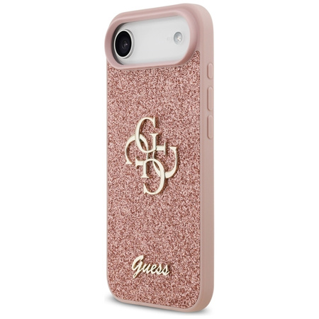 ETUI DO IPHONE AIR GUESS ORYGINALNE RÓŻOWE BROKATOWE ELEGANCKIE CASE