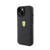 Ferrari Quilted Metal Logo - Case for iPhone 15 Car (Black)