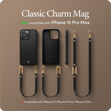 Spigen Cyrill Classic Charm MagSafe - tok iPhone 15 Pro Max készülékhez (fekete)