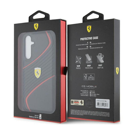 Ferrari Twist Metall Logo - Samsung Galaxy S23 FE Gehäuse (schwarz)