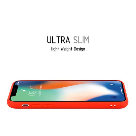 Crong Soft Skin Cover - Etui iPhone Xs / X (czerwony)