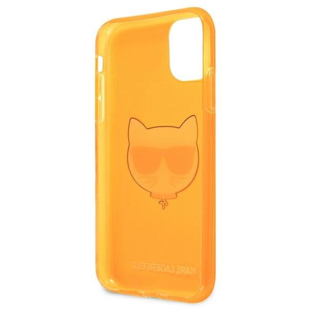 Karl Lagerfeld Choupette Head - iPhone 11 Hülle (fluo orange)