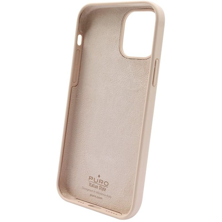 PURO ICON Cover - Etui iPhone 12 Pro Max z ochroną antybakteryjną (piaskowy róż)