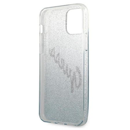 Guess Glitter Gradient Script - Coque iPhone 12 Pro Max (bleu)