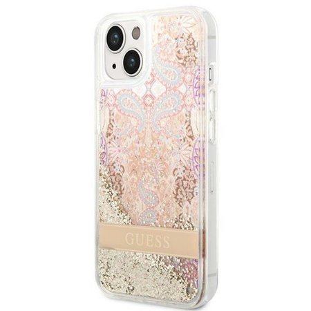 Guess Liquid Glitter Paisley - iPhone 14 Plus Case (Gold)