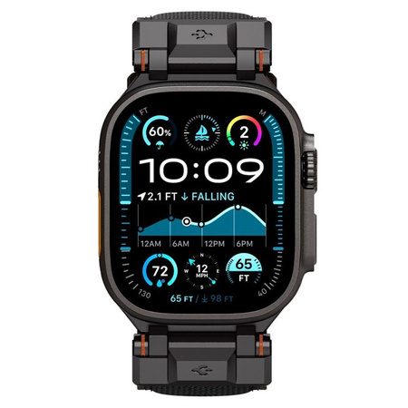 Spigen DuraPro Armor - Armband für Apple Watch 44/45/46/49 mm (Black Edition)