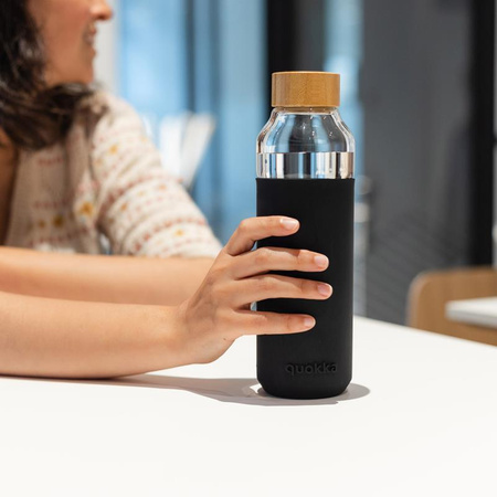 Quokka Flow - Bouteille d'eau en verre 660 ml (Noir)