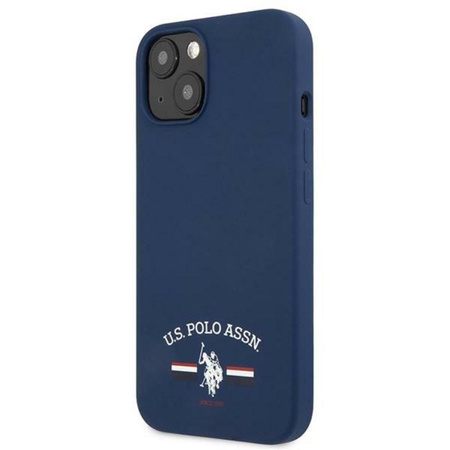 US Polo Assn Silicone Logo - Coque pour iPhone 13 (bleu marine)