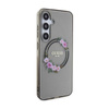 Guess IML Flowers Wreath MagSafe - Étui Samsung Galaxy S24+ (noir)