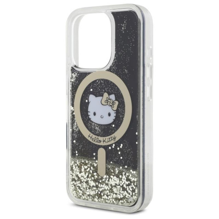 Hello Kitty Liquid Glitter Fever MagSafe - iPhone 16 Pro Case (black / gold)