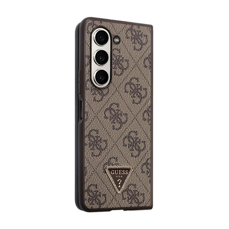 Guess Leather 4G Triangle Strass - Samsung Z Fold 5 Case (brown)