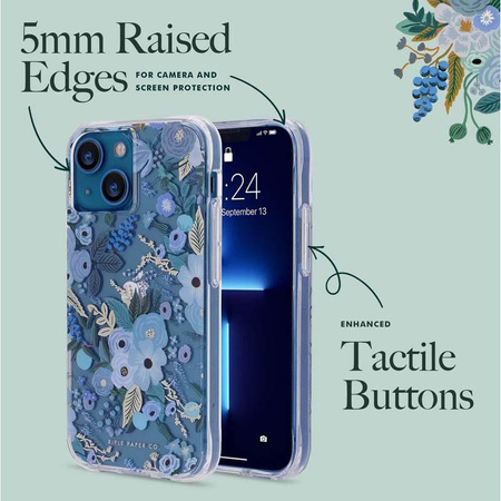 Rifle Paper Clear - iPhone 14 Plus Case (Garden Party Blue)