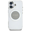 Guess IML Metal Coloured Circle Classic Logo MagSafe - étui pour iPhone 16 (gris)