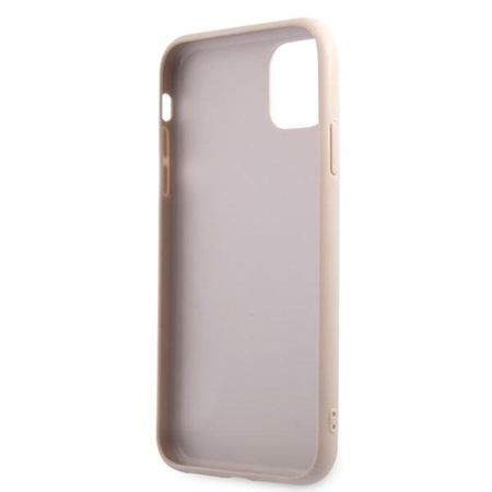 Guess 4G Bottom Stripe Collection - Coque pour iPhone 11 (rose)