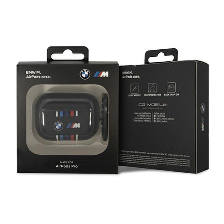 BMW Lignes colorées multiples - Étui AirPods Pro (Noir)