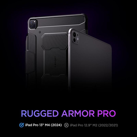 Spigen Rugged Armor Pro - Etui do iPad Pro 13" (M5, 2025 / M4, 2024) (Black)