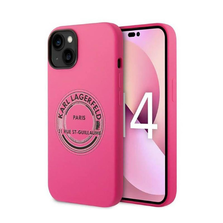 Karl Lagerfeld Silikonové pouzdro RSG - iPhone 14 Plus (růžové)