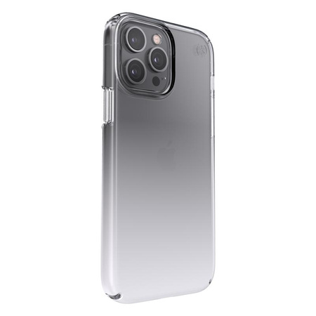 Speck Presidio Perfect-Clear + Ombre - Coque pour iPhone 13 Pro Max / iPhone 12 Pro Max avec revêtement MICROBAN (Clear/Atmosphere Fade)