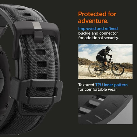 Spigen DuraPro Armor – Řemínek pro Apple Watch 44/45/46/49 mm (Černá edice)