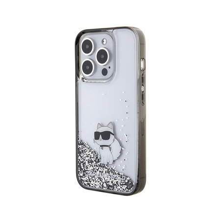 Karl Lagerfeld Liquid Glitter Choupette - iPhone 15 Pro Max Case (Transparent)