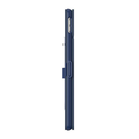 Speck Balance Folio - Étui pour iPad 10.2" 9 (2021) / 8 (2020) / 7 (2019) avec revêtement MICROBAN (Bleu côtier/Gris anthracite)