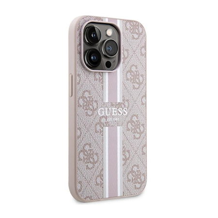 Guess 4G Printed Stripes MagSafe - iPhone 14 Pro Max Case (Pink)