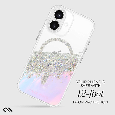 Case-Mate Karat MagSafe - Coque iPhone 16 (Holographic Soap Bubble)