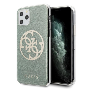 Guess Circle Glitter 4G - pouzdro pro iPhone 11 Pro Max (khaki)