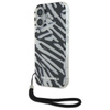 Karl Lagerfeld IML Zebra Pattern & Cord - Coque pour iPhone 16 (noir)