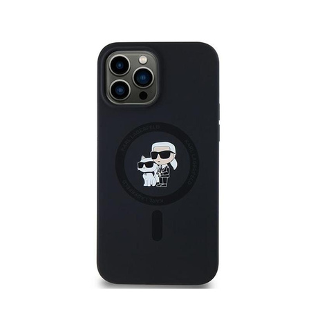 Karl Lagerfeld Silikonové pouzdro Karl & Choupette MagSafe - iPhone 13 Pro Max (černé)