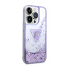 Guess Liquid Glitter Triangle Logo Case - Coque iPhone 14 Pro Case (violet)