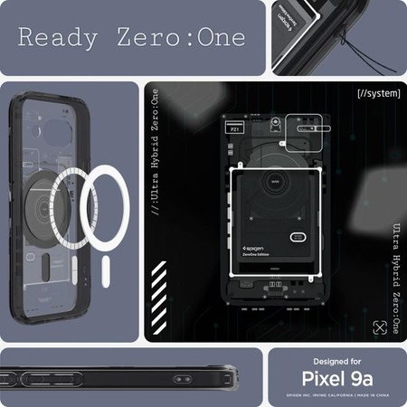 Spigen Ultra Hybrid MagSafe - pouzdro pro Google Pixel 9a (Zero One Black)