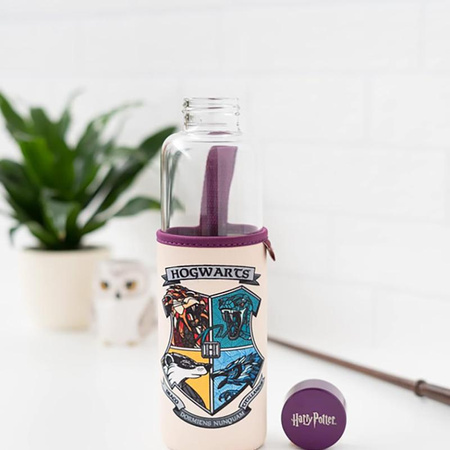 Harry Potter - 500ml skleněná láhev na vodu (Bradavice)
