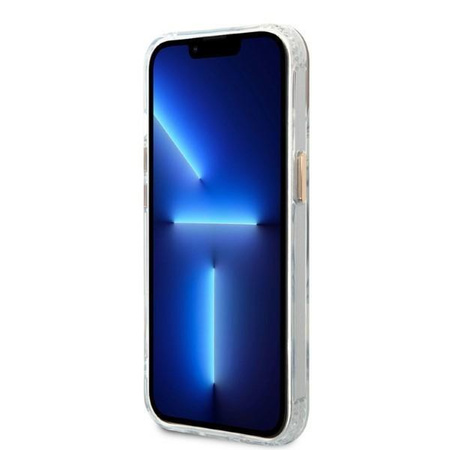 Guess Metal Outline Magsafe - Coque iPhone 13 (Transparent / Or)
