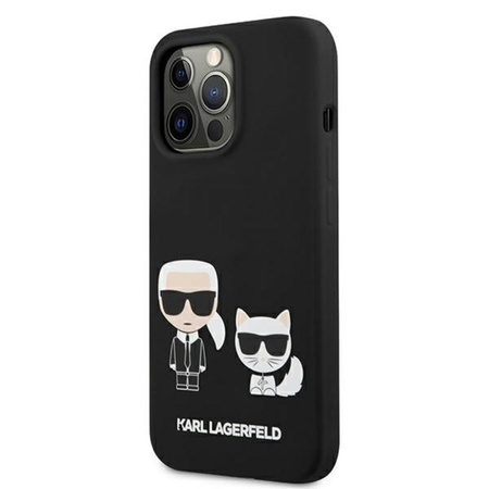 Karl Lagerfeld Slilicone Karl & Choupette - pouzdro pro iPhone 13 Pro Max (černé)