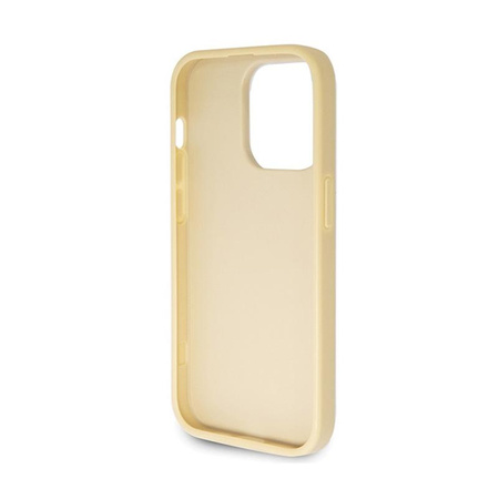 Pouzdro Guess Glitter Script Big 4G - iPhone 14 Pro (zlaté)